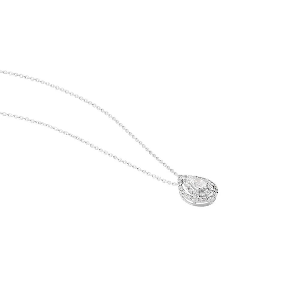 Pendentif Diamina Or Blanc Diamant