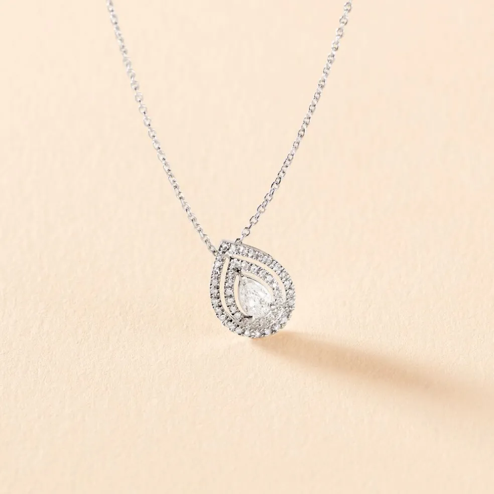 Pendentif Diamina Or Blanc Diamant