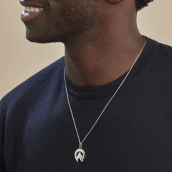 Pendentif Dua Argent Blanc