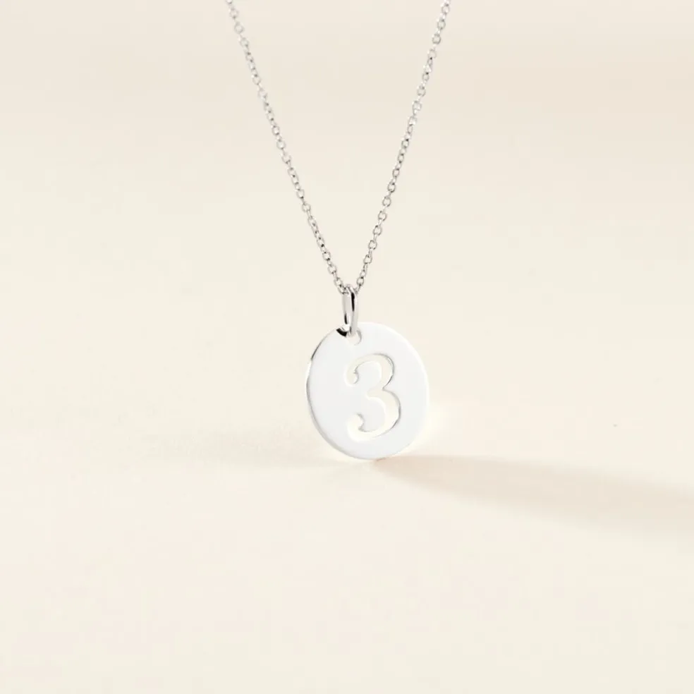 Pendentif Efiso Argent Blanc