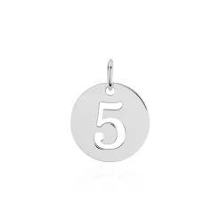 Pendentif Efiso Argent Blanc