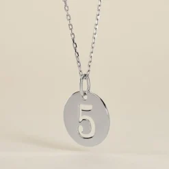 Pendentif Efiso Argent Blanc