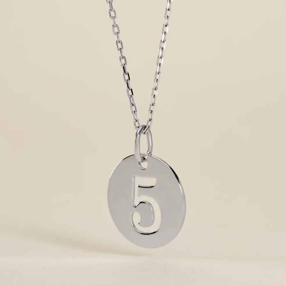 Pendentif Efiso Argent Blanc