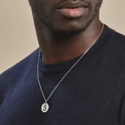 Pendentif Efiso Argent Blanc