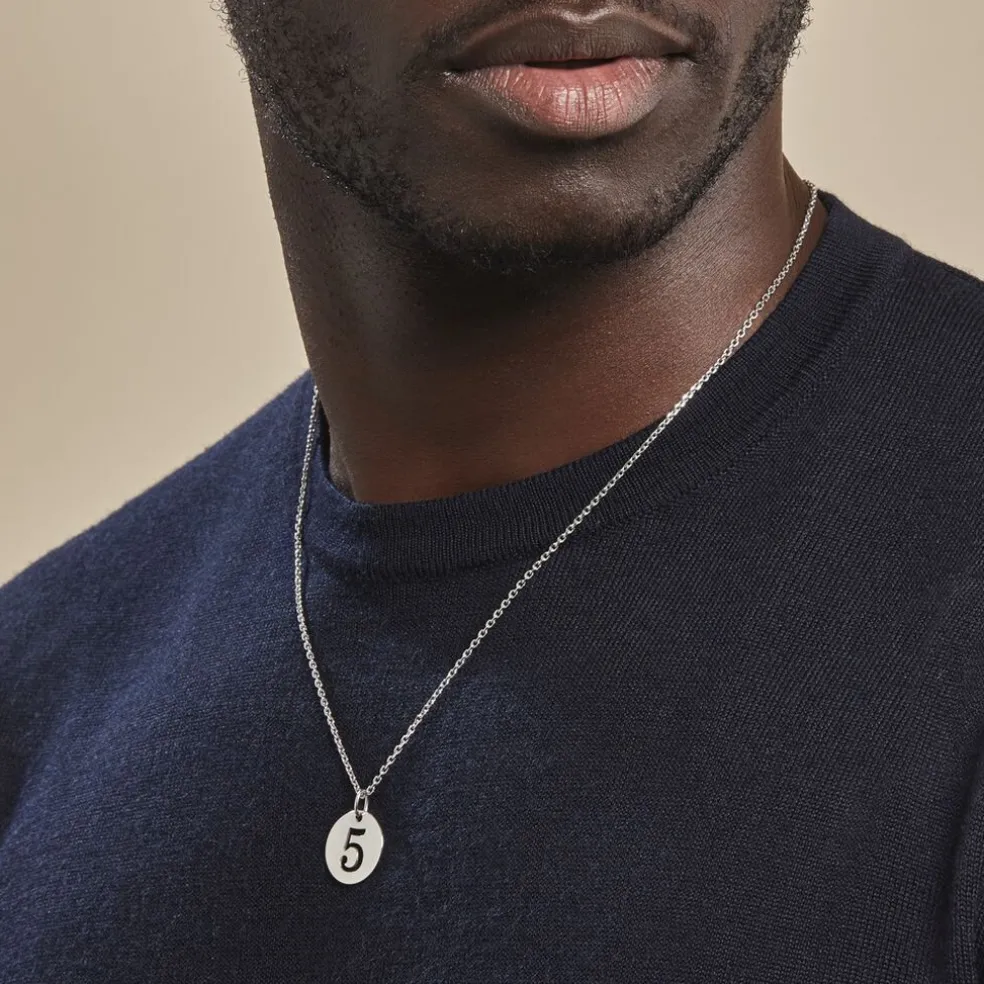 Pendentif Efiso Argent Blanc