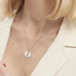 Pendentif Efiso Argent Blanc