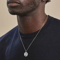 Pendentif Efiso Argent Blanc