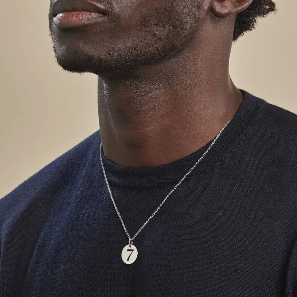 Pendentif Efiso Argent Blanc