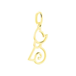 Pendentif Egee Chat Or Jaune