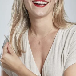 Pendentif Egee Chat Or Jaune