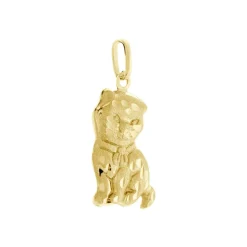 Pendentif Egee Chat Or Jaune