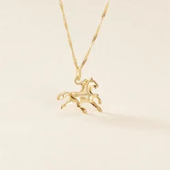 Pendentif Egide Cheval Or Jaune