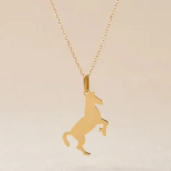 Pendentif Egide Cheval Or Jaune