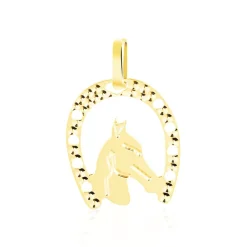 Pendentif Egide Fer A Cheval Or Jaune
