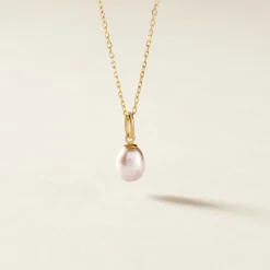 Pendentif Elbertina Or Jaune Perle De Culture