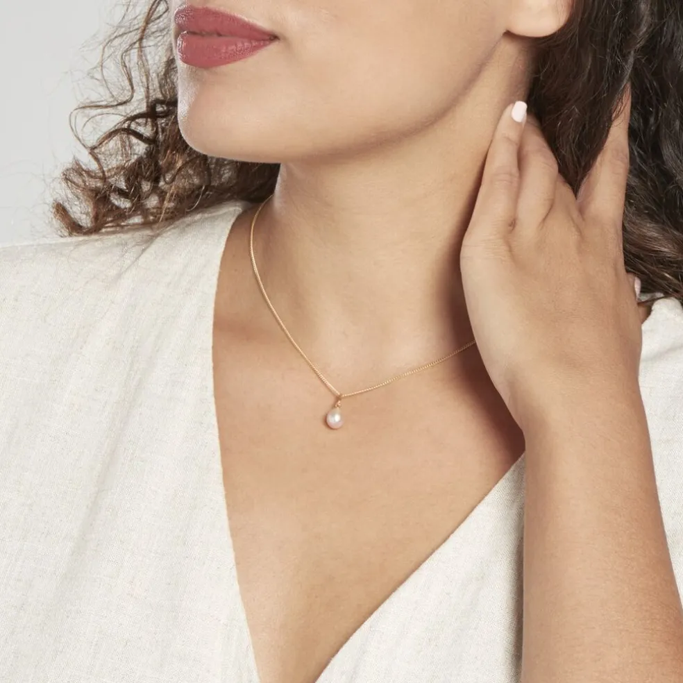 Pendentif Elbertina Or Jaune Perle De Culture