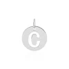 Pendentif Elio C Argent Blanc