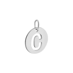 Pendentif Elio C Argent Blanc