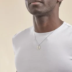 Pendentif Elio C Argent Blanc