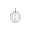 Pendentif Elio H Argent Blanc