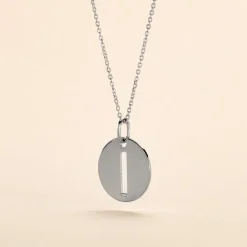 Pendentif Elio I Argent Blanc