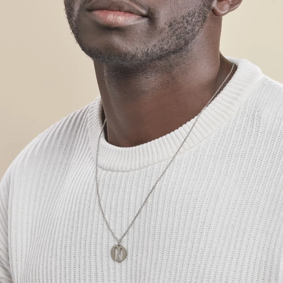 Pendentif Elio N Argent Blanc