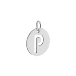 Pendentif Elio P Argent Blanc