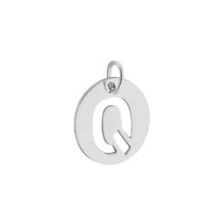 Pendentif Elio Q Argent Blanc
