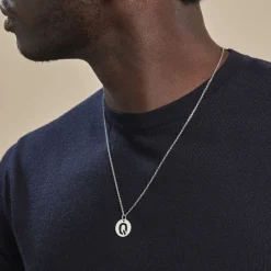 Pendentif Elio Q Argent Blanc