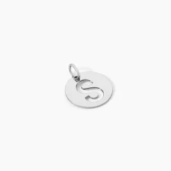 Pendentif Elio S Argent Blanc