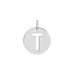Pendentif Elio T Argent Blanc