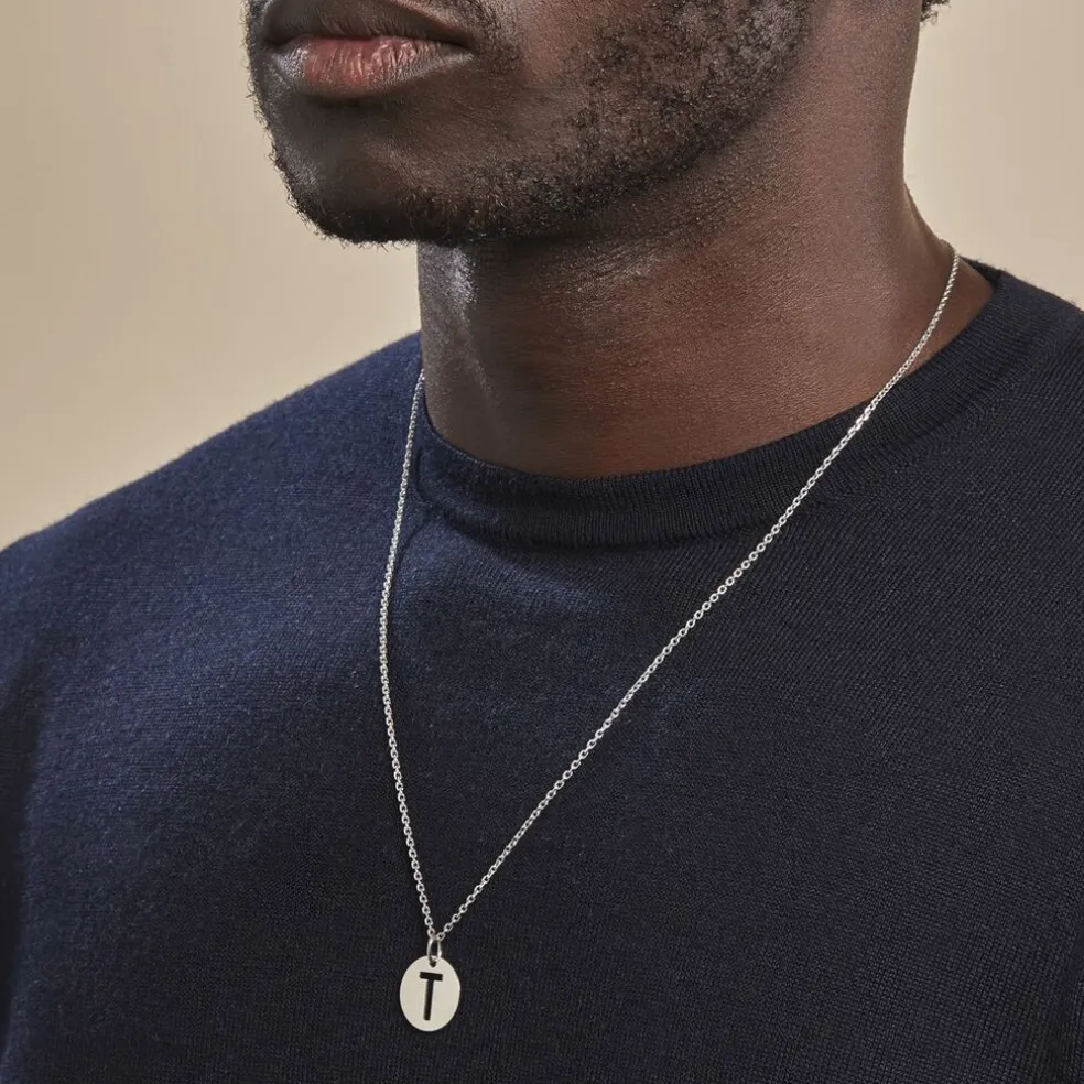 Pendentif Elio T Argent Blanc