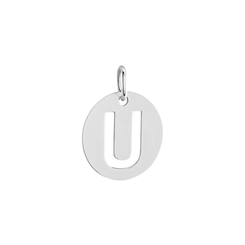 Pendentif Elio U Argent Blanc