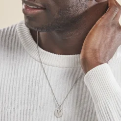 Pendentif Elio V Argent Blanc