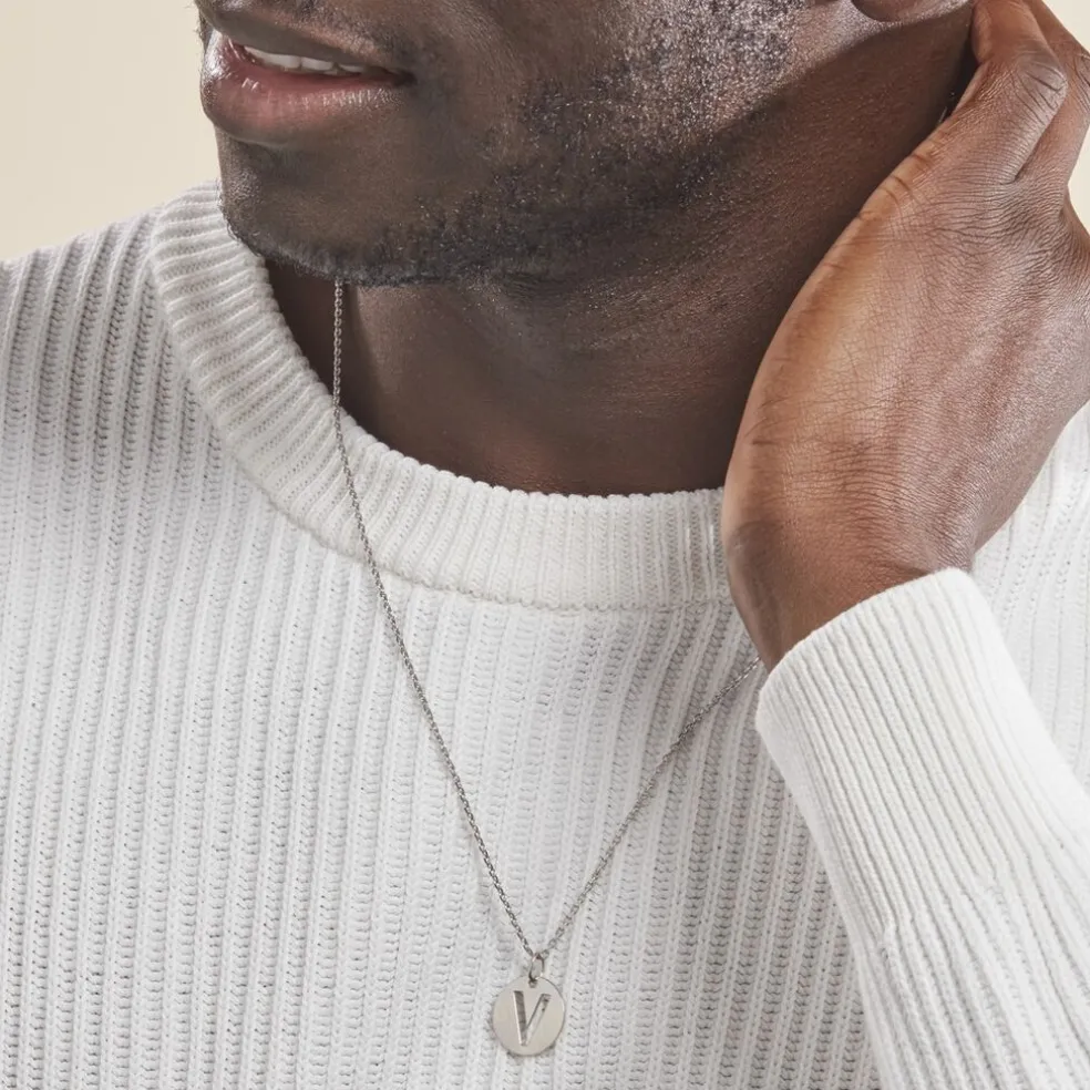 Pendentif Elio V Argent Blanc