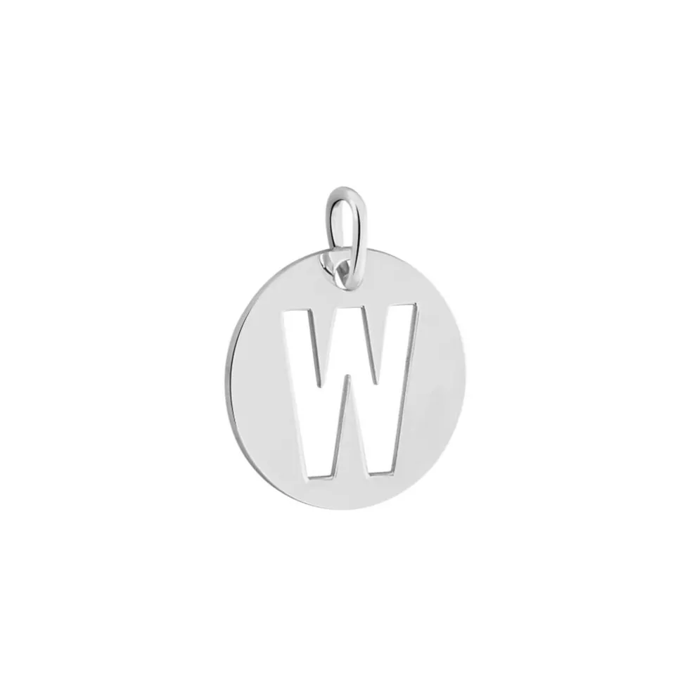 Pendentif Elio W Argent Blanc