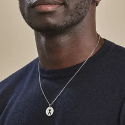 Pendentif Elio X Argent Blanc