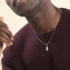 Pendentif Elrick Argent Blanc