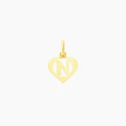 Pendentif Eudocie Coeur Lettre Or Jaune