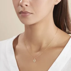 Pendentif Eudocie Coeur Lettre Or Jaune