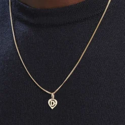 Pendentif Eudocie Coeur Lettre Or Jaune