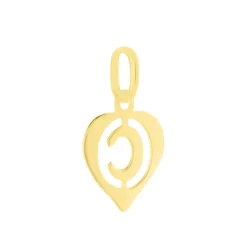 Pendentif Eudocie Coeur Lettre Or Jaune