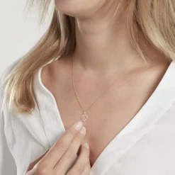 Pendentif Eudocie Coeur Lettre Or Jaune