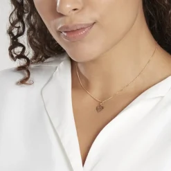 Pendentif Eudocie Coeur Lettre Or Jaune