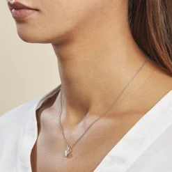 Pendentif Eudocie Coeur Lisse Or Blanc