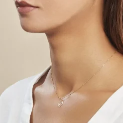 Pendentif Eudocie Coeur Lettre Or Jaune