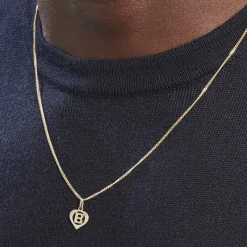 Pendentif Eudocie Coeur Lettre Or Jaune