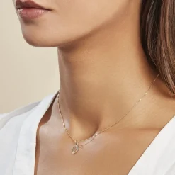 Pendentif Eudocie Coeur Lettre Or Jaune