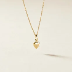 Pendentif Eudocie Coeur Lisse Or Jaune