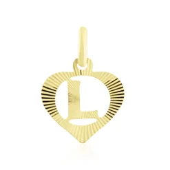 Pendentif Eudocie Coeur Lettre Or Jaune